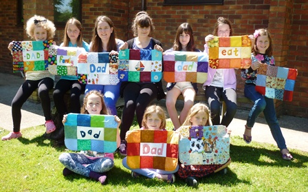 Work by the Young Quilters at Christmas 2012 Workshop Photo of Young Quilters' work